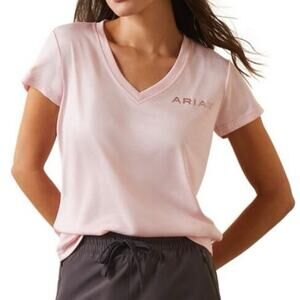 Ariat Medium‎ Pink Laguna Performance Graphic V Neck Tee